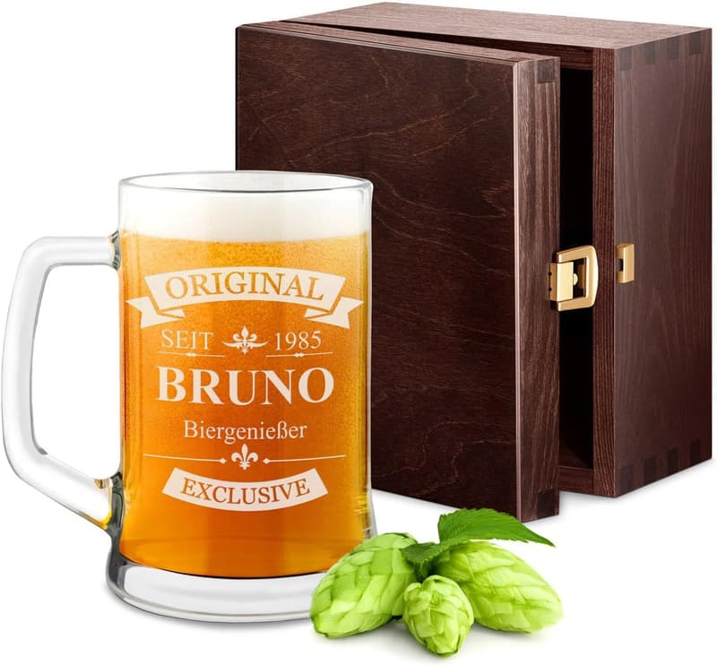 Personalisierter Bierkrug mit Gravur für Männer - 500 ml