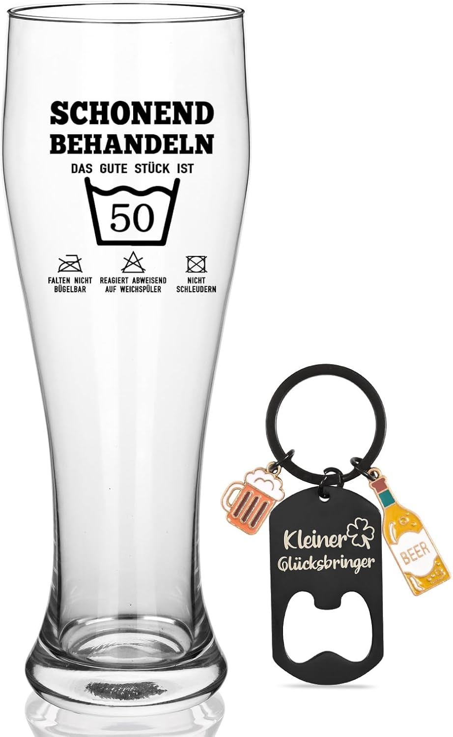 50. Geburtstag Bierglas 700ml - Geschenk für Paare