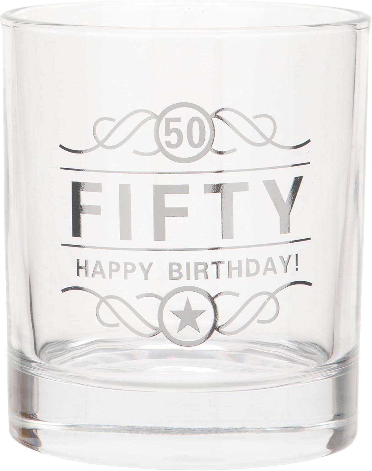 50. Geburtstag Spirituosenglas „Fifty Happy Birthday!“, 350 ml in Geschenkbox