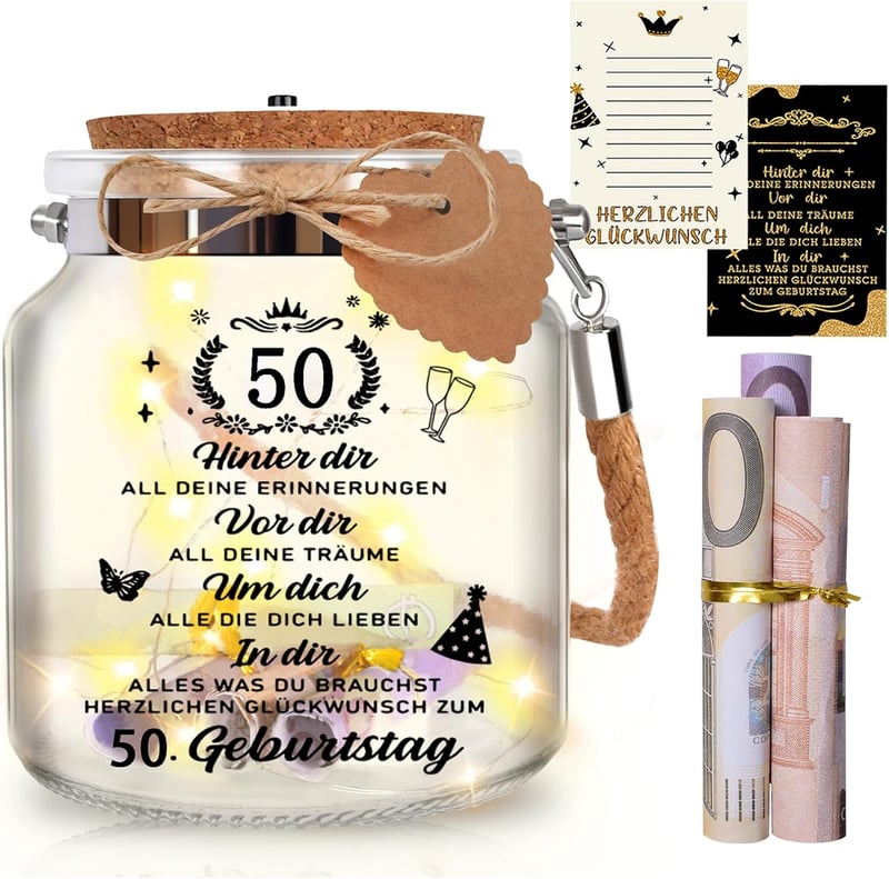 50. Geburtstag Nachtlicht für Frauen und Männer - LED Geschenkidee