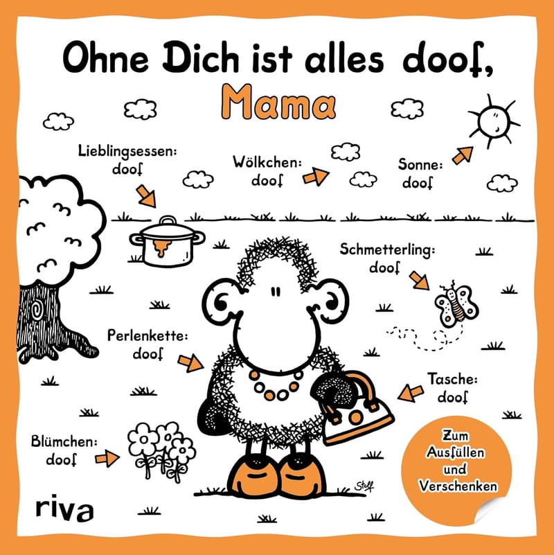 Muttertagsgeschenk: Ausfüllbuch für Mama mit persönlichen Botschaften