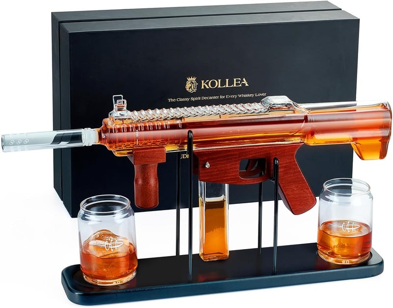 Pistolen-Whiskey-Dekanter-Set für Männer – limitiert, cooles Geschenk