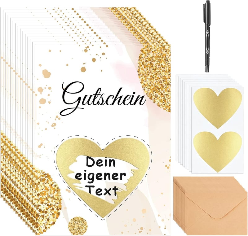 Gutschein-Rubbelkarte Set für Geburtstag und Weihnachten mit 15 Karten