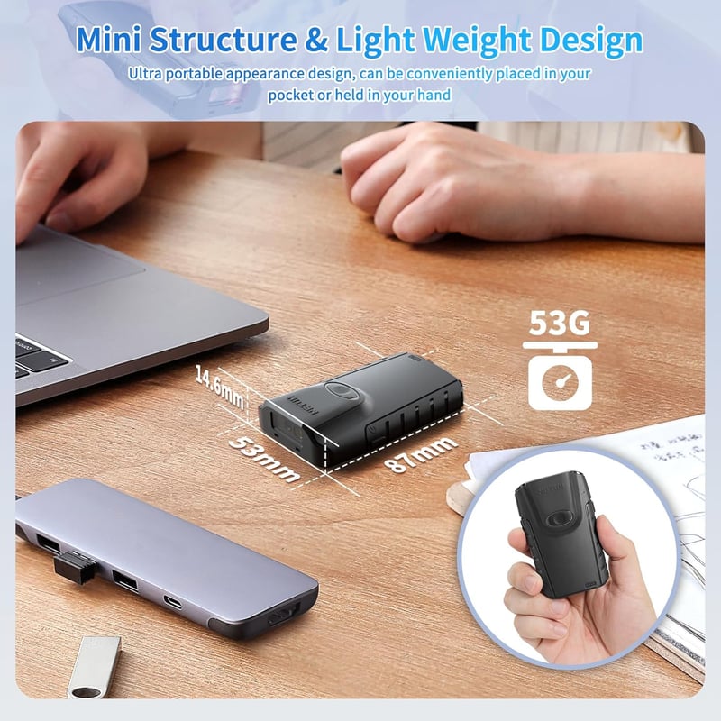NETUM 2D Bluetooth Barcode Scanner für Tablet, iOS, Android, Windows, MacOS