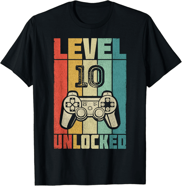 10. Jahrestag T-Shirt für Paare - Schwarz, Unisex, Kurzarm