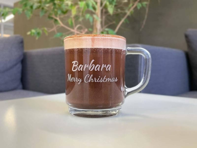 Personalisierte Glühweintasse mit Gravur, 250 ml – Wichtelgeschenk