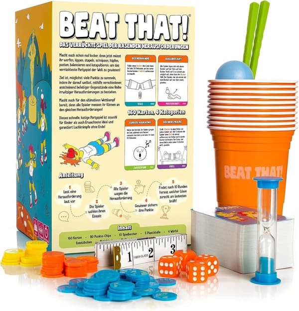 Beat That! Brettspiel – Lustiges Partyspiel für Erwachsene und Familien