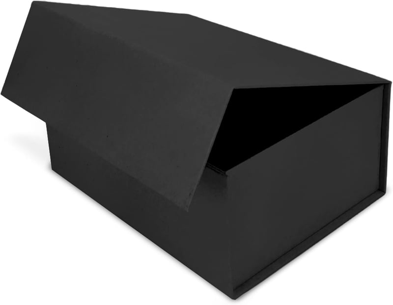 Schwarze Geschenkschachtel 45 x 35 x 20 cm mit Magnetverschluss