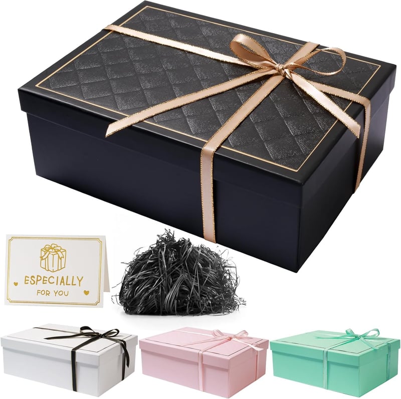 Geschenkbox mit Deckel (25 x 18 x 9 cm) für Hochzeit, Geburtstag, Weihnachten
