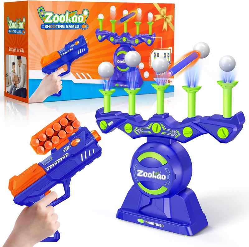 Zookao Hover Spielzeugpistole mit Nerf Zielscheibe für Jungen ab 6 Jahren