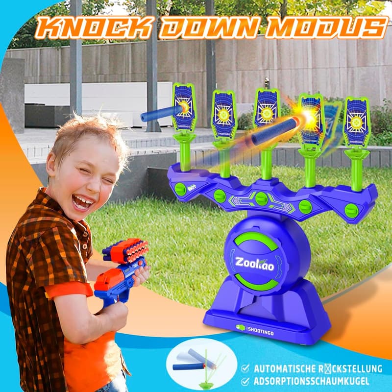 Zookao Hover Spielzeugpistole mit Nerf Zielscheibe für Jungen ab 6 Jahren