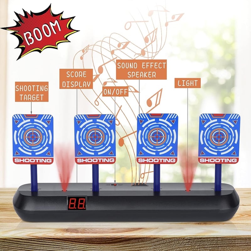 Nerf Zubehör Set: Zielscheibe mit Weste, Gewehr und 20 Darts für Kinder