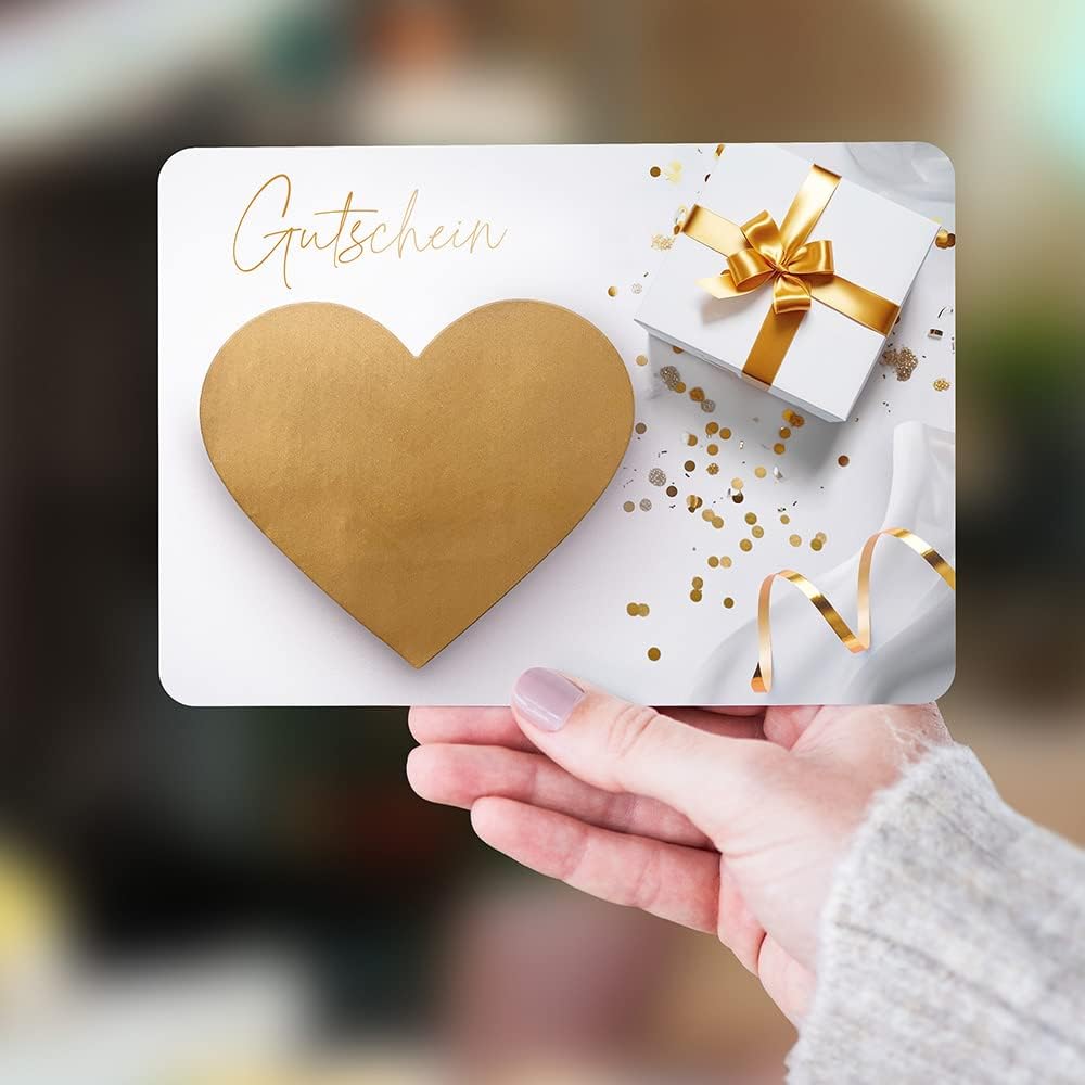 Rubbelkarten zur Selbstbeschriftung – 6 Gutscheine mit Umschlägen