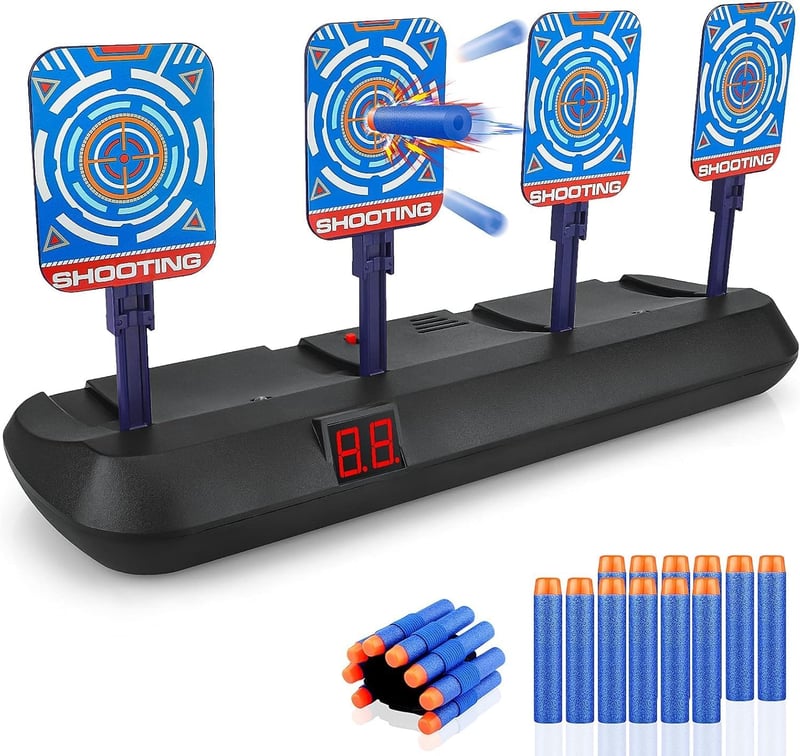 Elektronische Nerf Zielscheibe mit 20 Darts – Spaßspielzeug für Kinder ab 3 Έτη