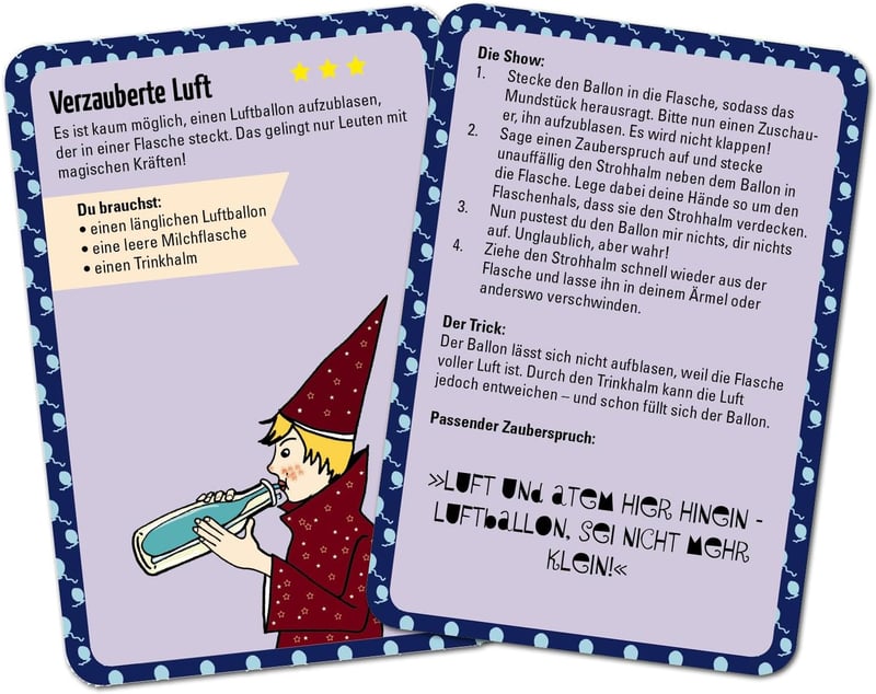 50 Zaubertricks für kleine Magier – Kartenset für Kinder