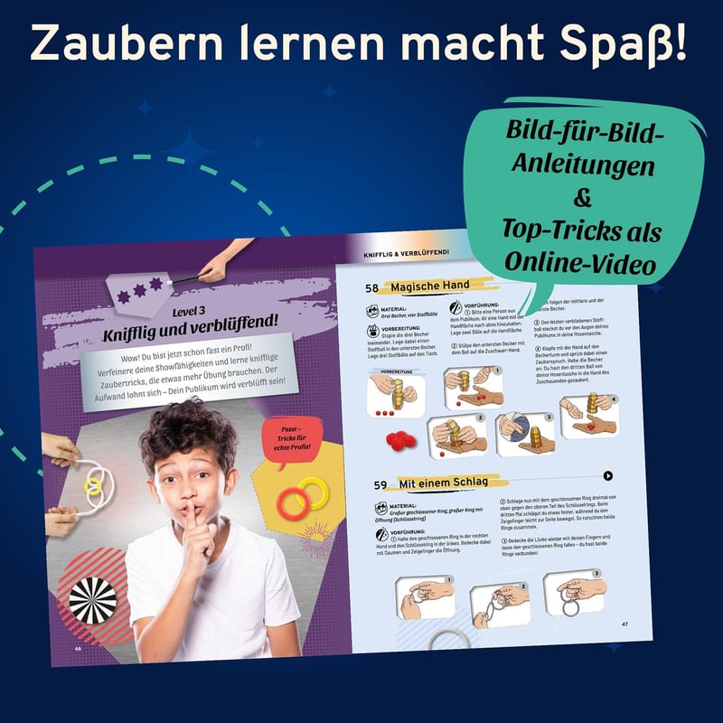 Magic Die Zauberschule Gold Edition – Zauberkasten für Kinder ab 8 Jahren