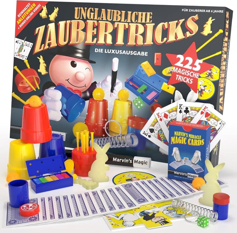 Kinderzauberset - 225 Zaubertricks für junge Magier