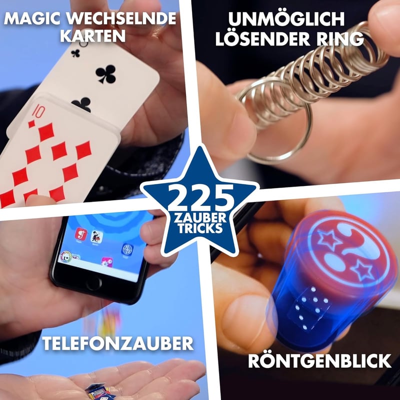 Kinderzauberset - 225 Zaubertricks für junge Magier