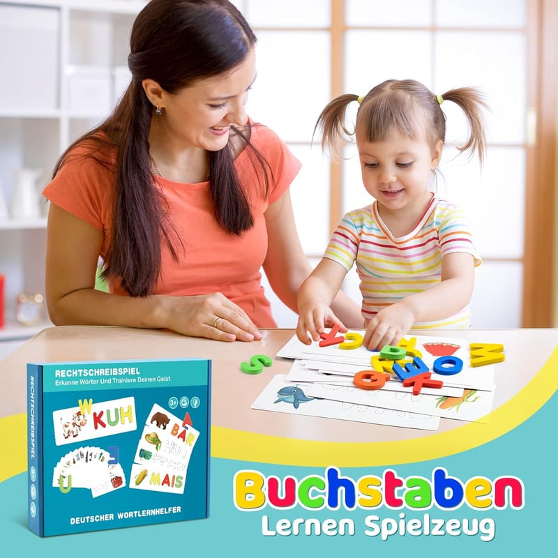 Montessori Lernspiele für Kinder ab 3 Jahren – Buchstaben lernen