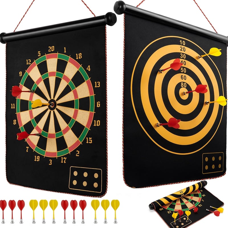Magnetische Dartscheibe mit 12 Darts – Geschenk für Kinder 4-12 Jahre
