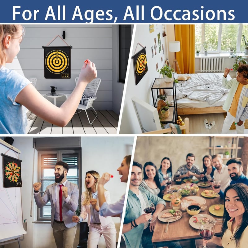 Magnetische Dartscheibe mit 12 Darts – Geschenk für Kinder 4-12 Jahre