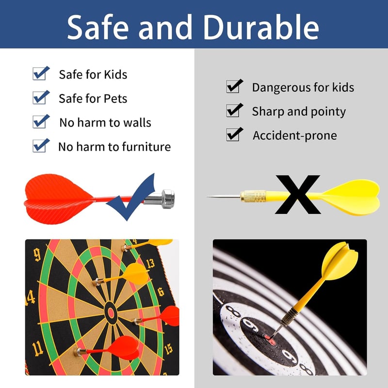 Magnetische Dartscheibe mit 12 Darts – Geschenk für Kinder 4-12 Jahre