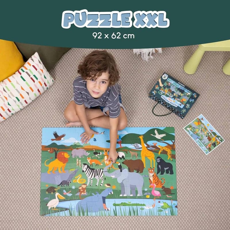 Bodenpuzzle Dschungeltiere XXL für Kinder ab 2 Jahren