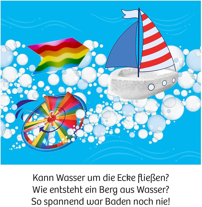 Badewannen-Experimentierset für Kinder ab 6 Jahren mit Seifenboot und Wasserrad