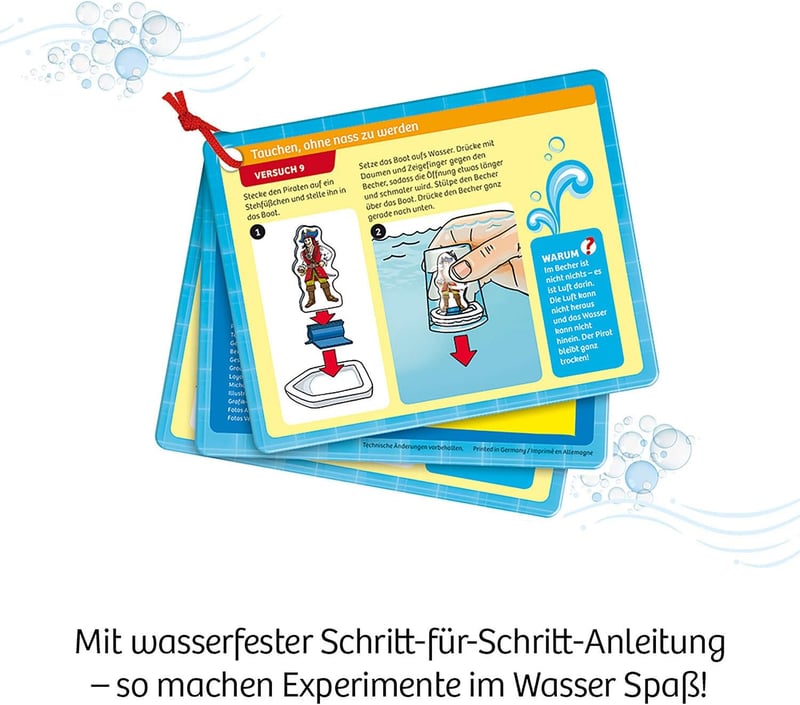 Badewannen-Experimentierset für Kinder ab 6 Jahren mit Seifenboot und Wasserrad