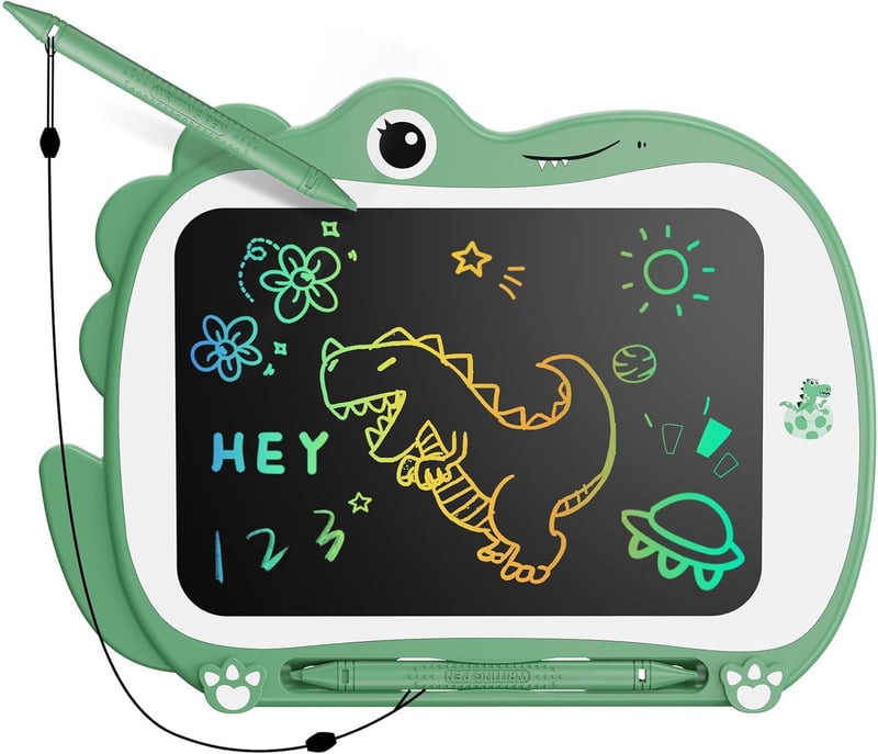 Dinosaurier LCD Zeichentablett für Kinder, Lernspielzeug, 2-6 Jahre