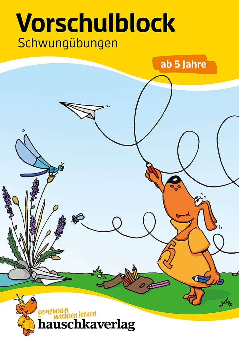 Vorschulblock für Schwungübungen ab 5 Έτη - Bunte Rätselspiele