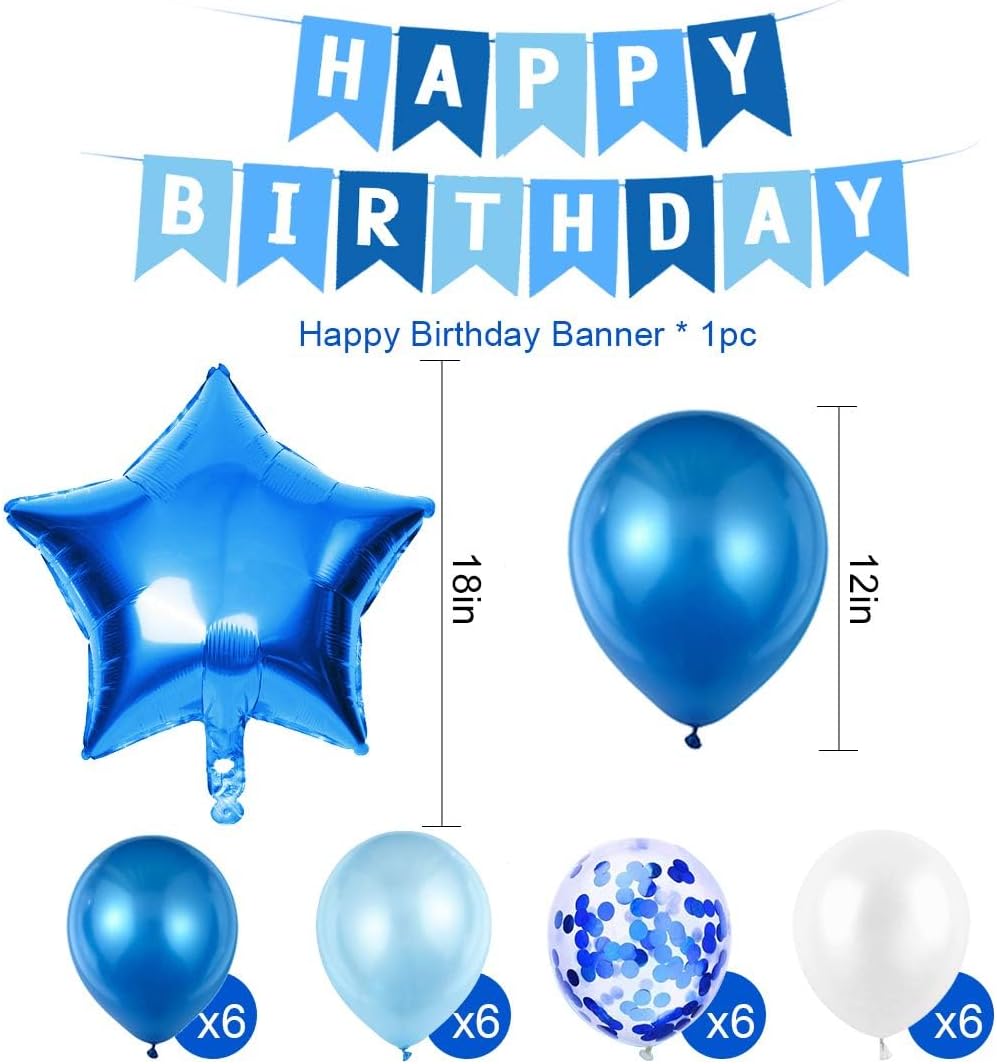Blauer Folienballon Zahl 5 – Geburtstag Deko für Jungen