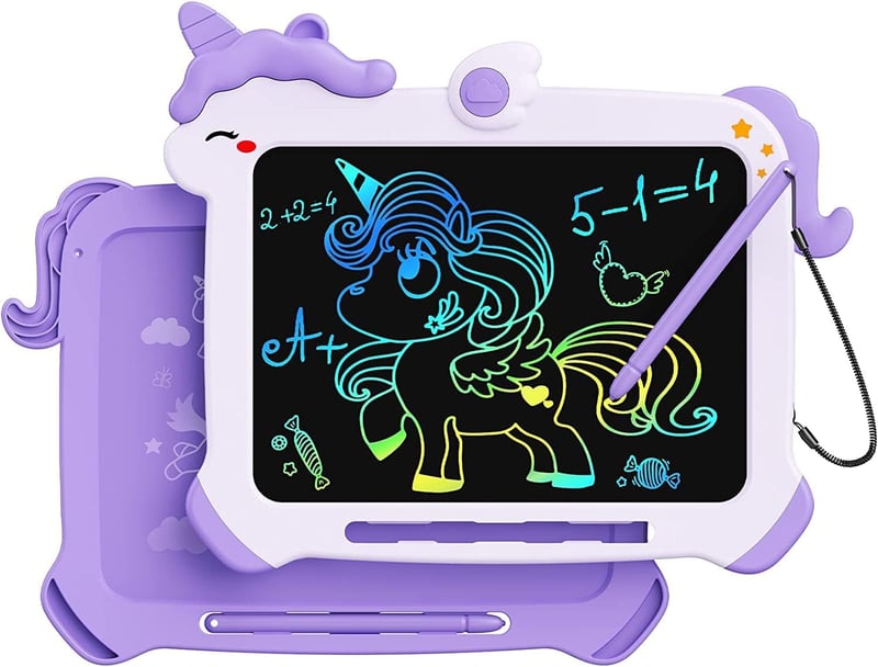 Einhorn LCD-Schreibtafel für Mädchen – Lernspielzeug, Geburtstag 3-8 Jahre