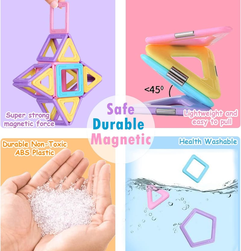 Magnetische Bausteine für Kinder – STEM Geschenk für 3-8 Jahre