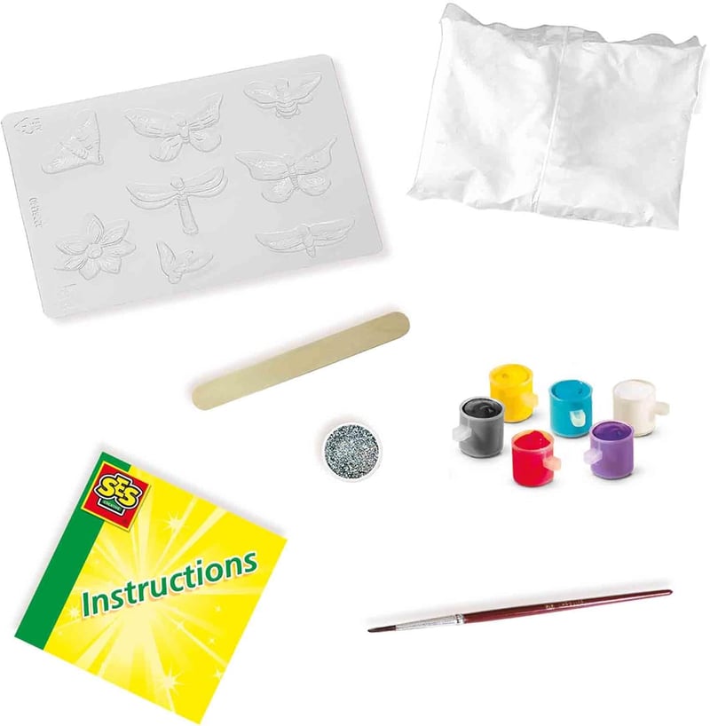 Gipsmodellierset Glitzerschmetterlinge für Kinder ab 5 Jahren