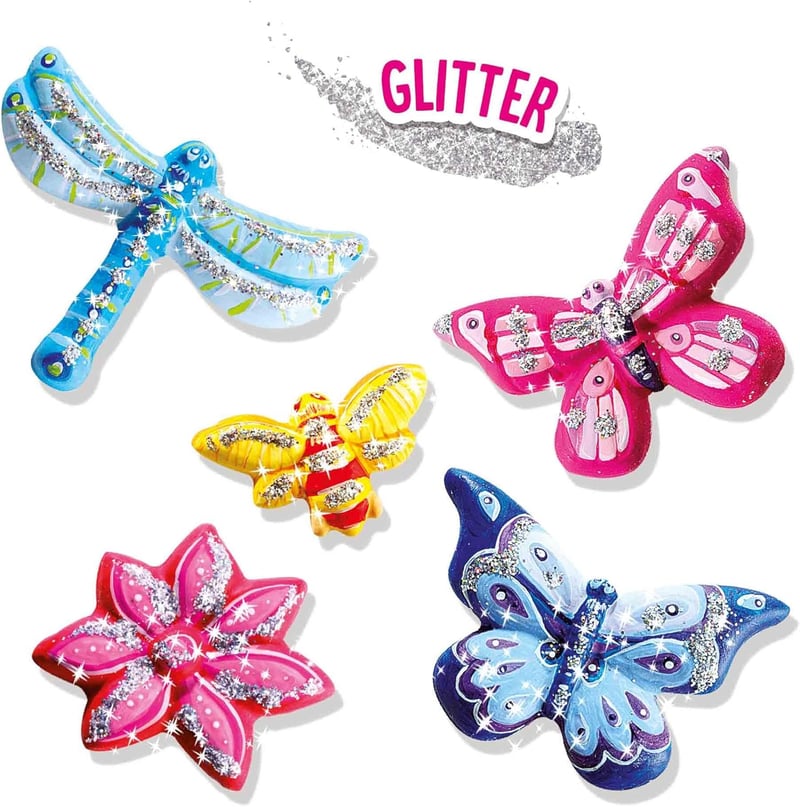 Gipsmodellierset Glitzerschmetterlinge für Kinder ab 5 Jahren