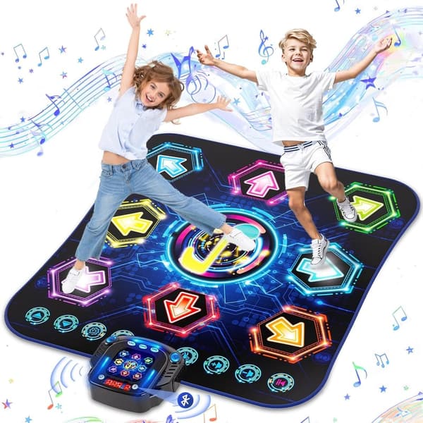 Tanzmatte mit Bluetooth und 8 LED für Kinder von 3-12 Jahren