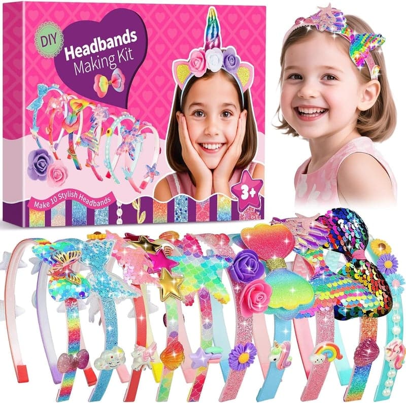 Haarband-Bastelset für Mädchen ab 3 Jahren – Geschenkidee zum Geburtstag