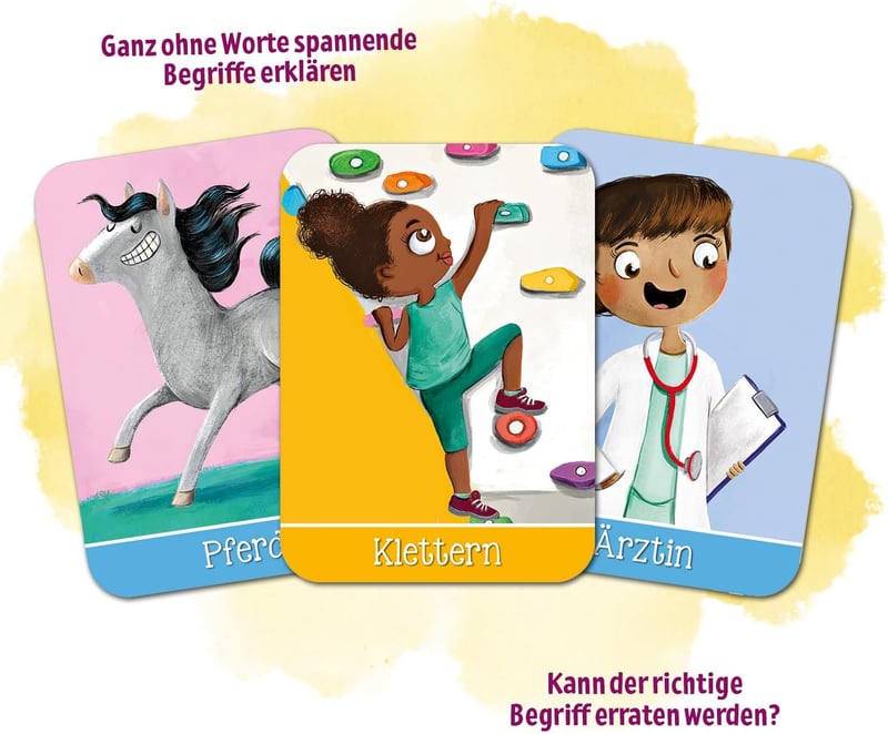 Pantomime-Spiel für Kinder ab 5 Jahren, Familienspaß für 4-10 Spieler