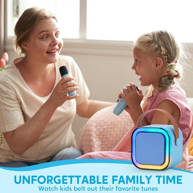 Karaoke Maschine mit Bluetooth-Mikrofon für Kinder (3-12 Jahre)