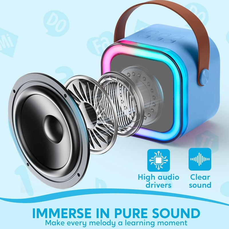Karaoke Maschine mit Bluetooth-Mikrofon für Kinder (3-12 Jahre)