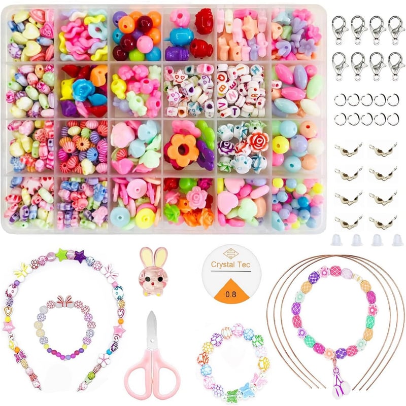 DIY Bastelset mit Perlen für Kinder ab 5 Jahren – Armbänder & Halsketten