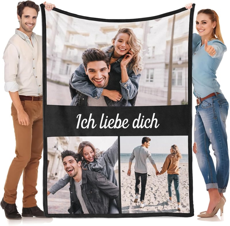 Personalisierte Fotodecke – Ideal als Geschenk für Paare