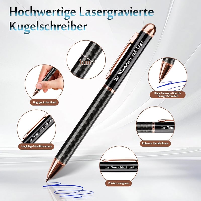 Personalisierter Kugelschreiber mit Gravur in Geschenkbox – Ideal für Lehrer