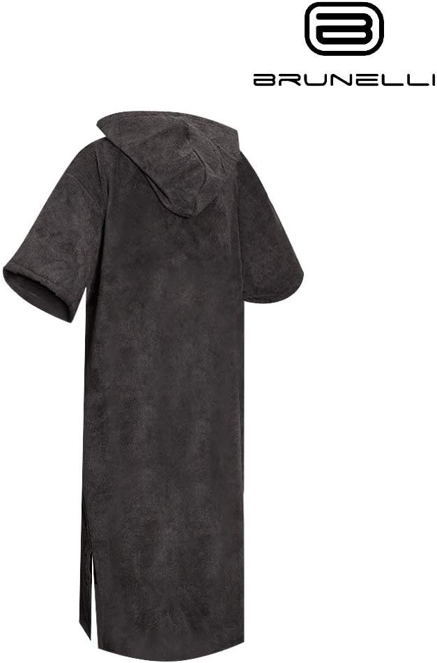 Brunelli Bademantel-Poncho für Schwimmen und Kite-Surfen, Schwarz