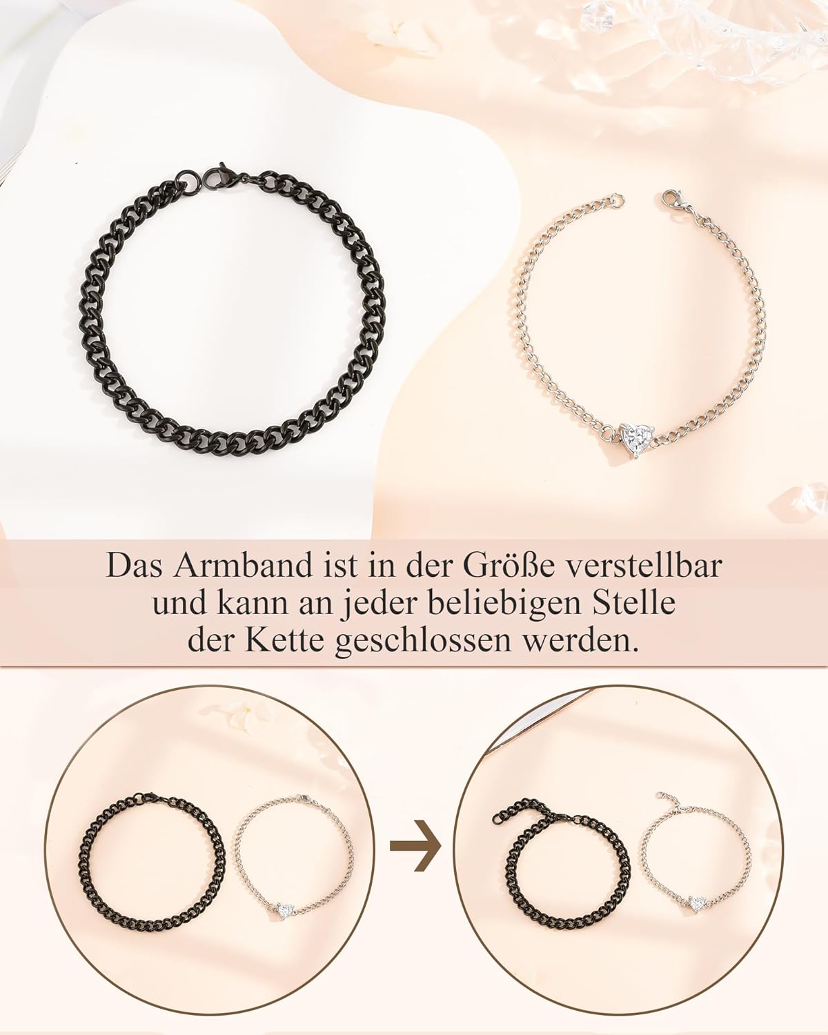 Jahrestagsarmbänder für Paare – Partnergeschenke für Frauen und Männer