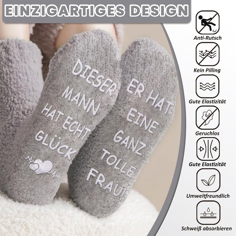 Lustige Socken mit Spruch für Paare – Geschenk zum Hochzeitstag