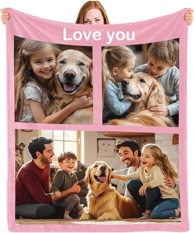 Personalisierte Fotodecke für Frauen und Männer zum Geburtstag oder Weihnachten