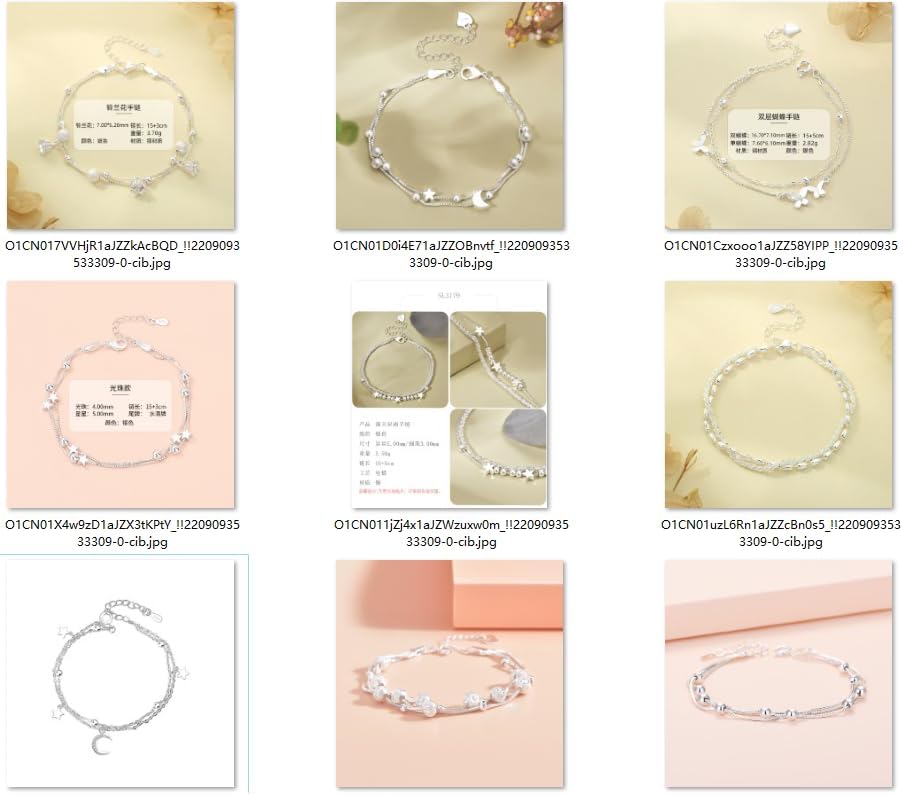 Personalisierte Silberarmband für Frauen – Einstellbare Handkette mit Charms
