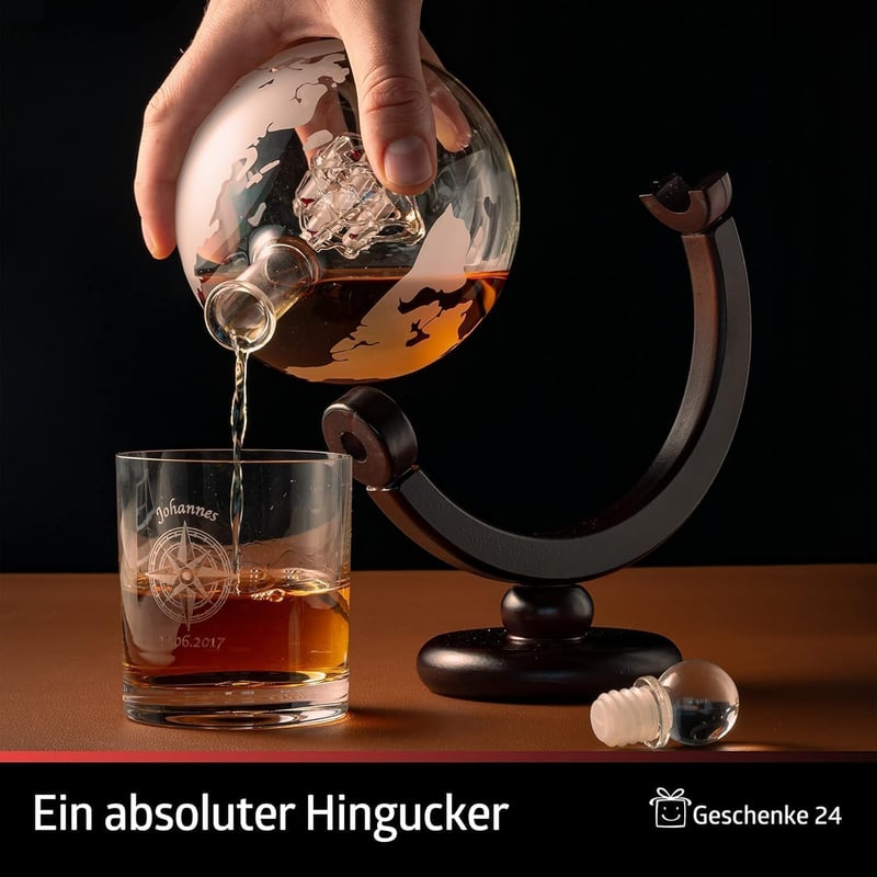 Whisky Globus Dekanter – ideales Geschenk für Männer